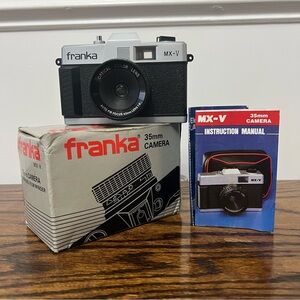 Franka MX-V 35mm Camera With Box And Manual Vintage Untested 1980s